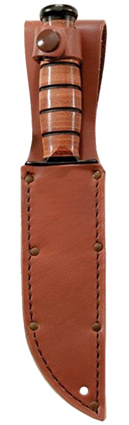 Full-Size Plain Brown Leather Sheath - KA-BAR